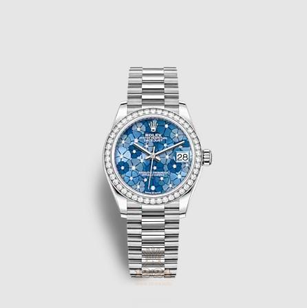 Rolex Datejust Watch 278289rbr-0025 31 mm White gold Case Blue Dark blue Painted Dial
