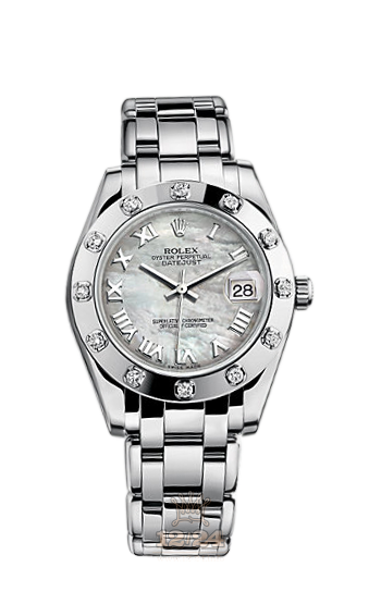 Rolex Pearlmaster Watch 81319-0006 34 mm White gold Case White Dial
