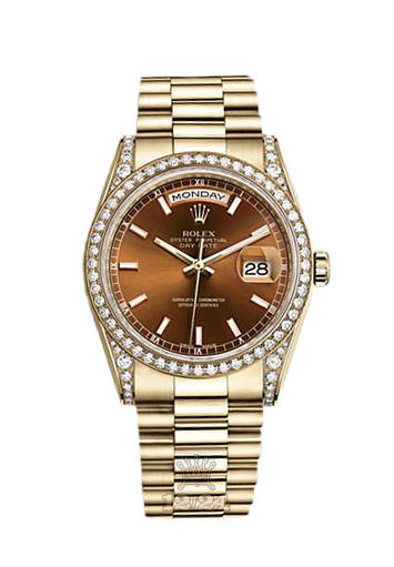 Rolex Day-Date Watch 118388-0133 36 mm Yellow gold Case Brown (chocolate) Dial