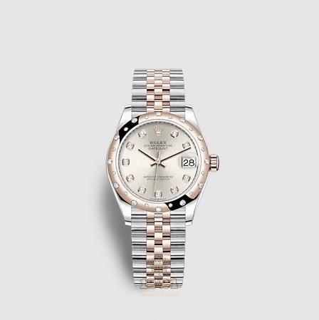 Rolex Datejust Watch 278341rbr-0016 31 mm Stainless steel Pink gold Case Silver Dial