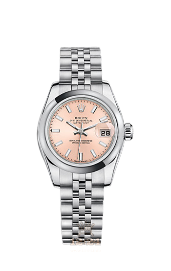 Rolex Lady-Datejust Watch 179160-0012 26 mm Stainless steel Case Pink Dial