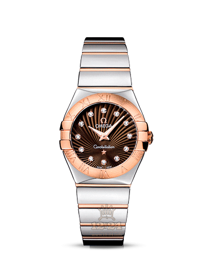 Omega Constellation Watch 123.20.27.60.63.002 27 mm Steel / Pink gold Case Brown (chocolate) Dial