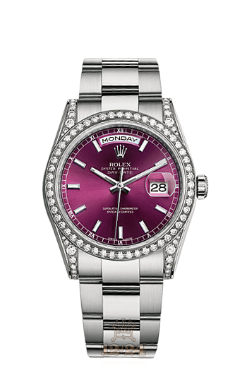 Rolex Day-Date Watch 118389-0126 36 mm White gold Case Purple Dial