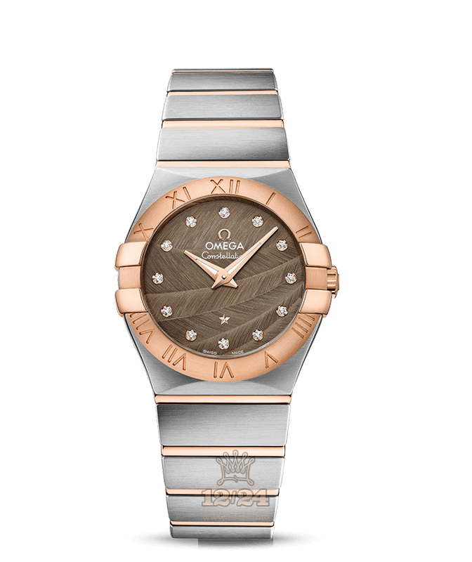 Omega Constellation Watch 123.20.27.60.63.003 27 mm Steel / Pink gold Case Brown (chocolate) Dial