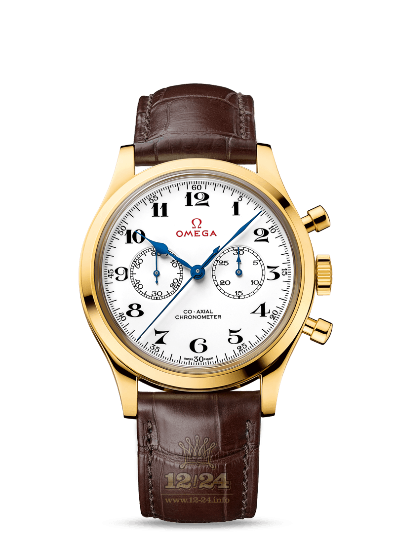 Omega Olympic Watch 522.53.39.50.04.002 39 mm Yellow gold Case White Dial