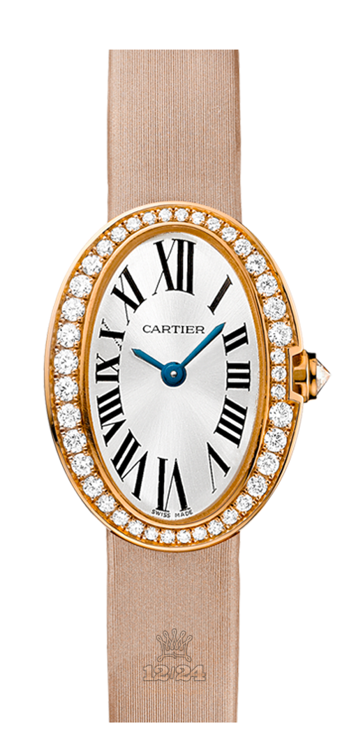 Cartier Baignoire Watch WB520028 25 mm Pink gold Case Silver Dial