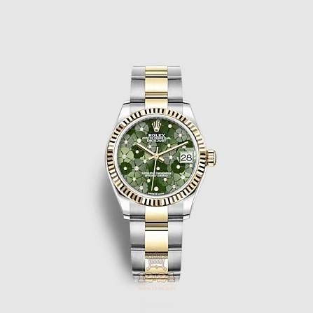 Rolex Datejust Watch 278273-0031 31 mm Stainless steel Yellow gold Case Green Dial