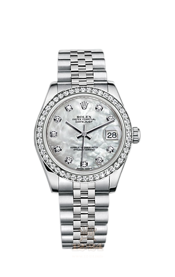 Rolex Lady-Datejust Watch 178384-0004 31 mm Steel / White gold Case White Dial
