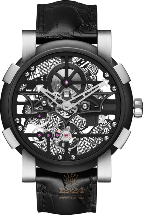 Romain Jerome Air Watch RJ.M.AU.030.04 Stainless steel PVD coating Case Black Silver Dial