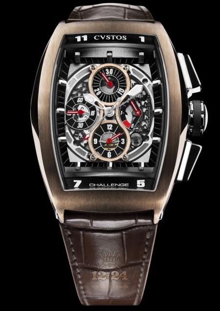 Cvstos Challenge Watch Challenge GT Chrono RG Pink gold Case Black Silver Dial