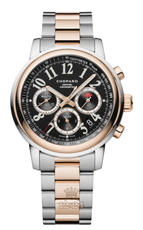 Chopard Classic Racing Watch 158511-6002 42 mm Steel / Pink gold Case Black Dial