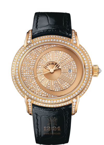 Audemars Piguet Millenary Watch 15330OR.ZZ.D102CR.01 45 mm Pink gold Case Silver Golden Dial