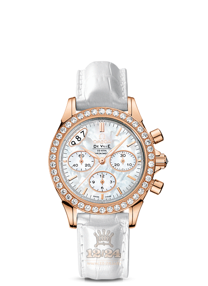 Omega De Ville Watch 422.58.35.50.05.002 35 mm Pink gold Case White Dial