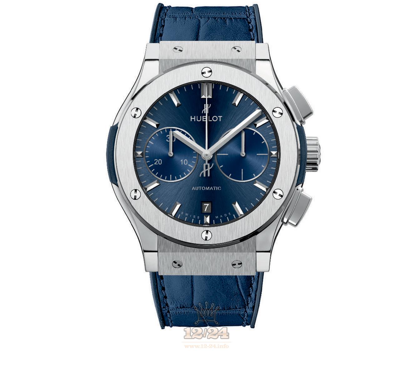 Hublot Classic Fusion Watch 541.NX.7170.LR 42 mm Titanium Case Dark blue Dial
