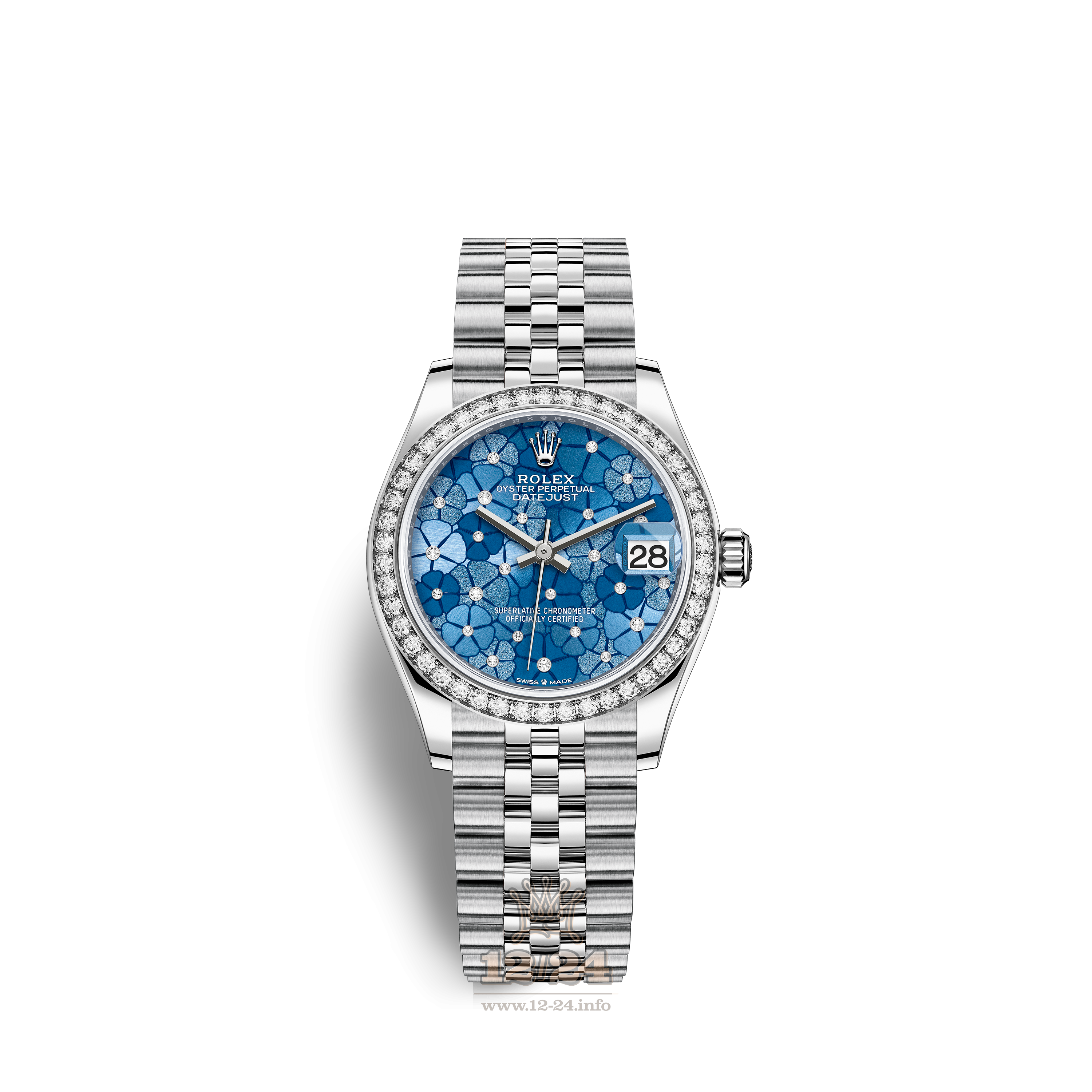 Rolex Datejust Watch 278384rbr-0040 31 mm Stainless steel White gold Case Blue Dark blue Dial