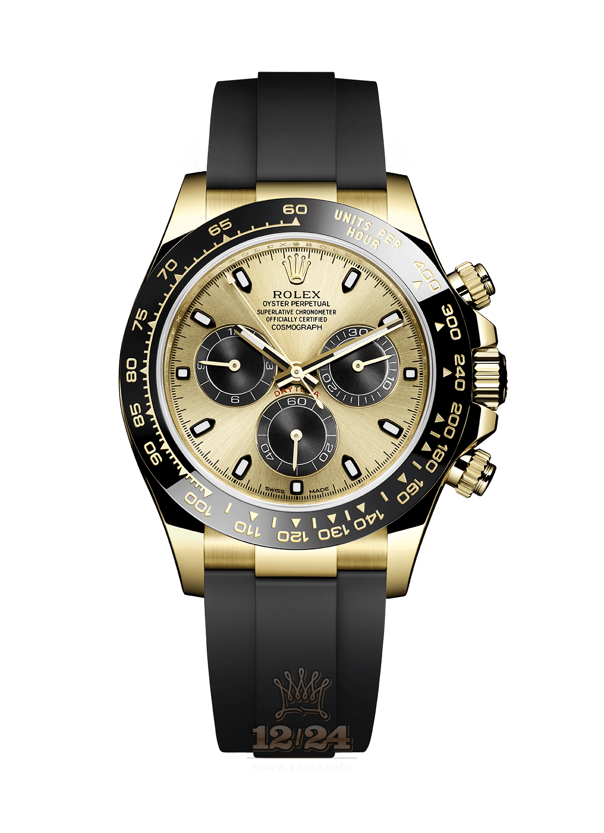 Rolex Cosmograph Daytona Watch 116518ln-0040 40 mm Yellow gold Case Black Golden Yellow Dial