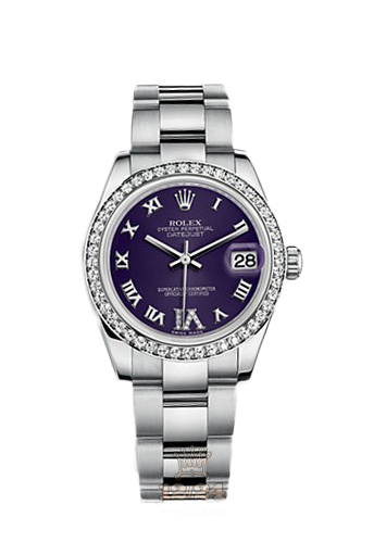 Rolex Datejust Watch 178384-0027 31 mm Steel / White gold Case Purple Dial
