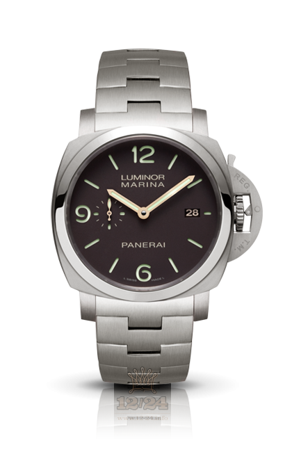 Panerai Luminor 1950 Watch PAM00352 44 mm Titanium Case Brown (chocolate) Dial