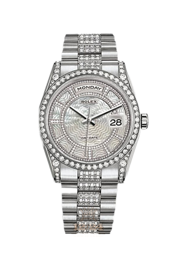 Rolex Day-Date Watch 118389-0095 36 mm White gold Case White Dial
