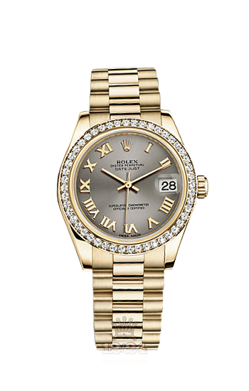 Rolex Datejust Watch 178288-0052 31 mm Yellow gold Case Silver Dial