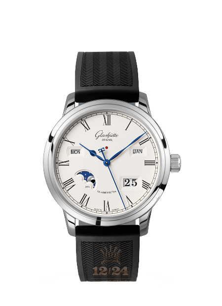 Glashutte Senator Watch 100-02-22-12-53 42 mm Stainless steel Case White Silver Dial