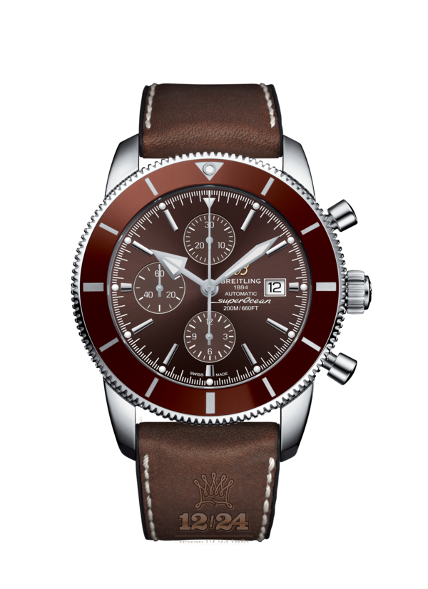 Breitling Superocean Heritage II Watch A1331233.Q616.295S.A20D.2 46 mm Stainless steel Case Brown (chocolate) Dial