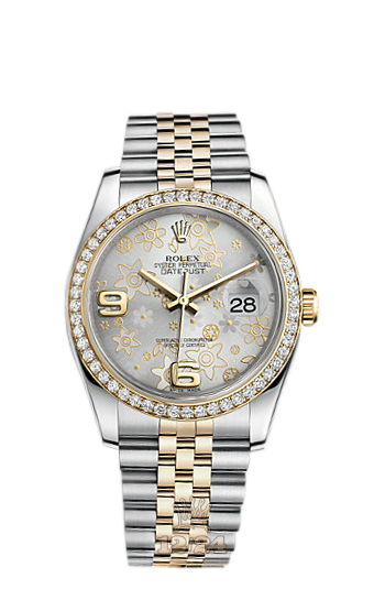 Rolex Datejust Watch 116243-0011 36 mm Steel / Yellow gold Case Silver Dial