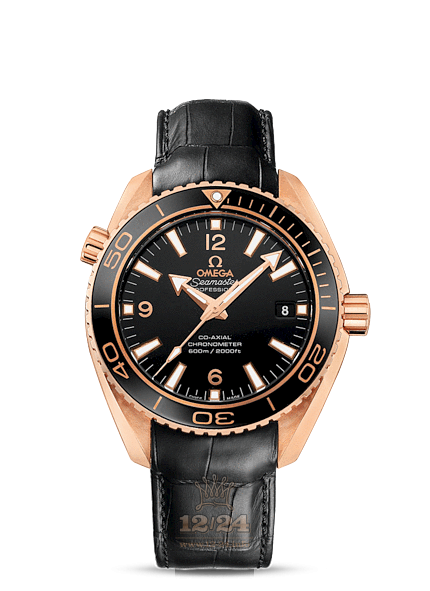 Omega Planet Ocean 600 M Watch 232.63.42.21.01.001 42 mm Pink gold Ceramics Case Black Dial
