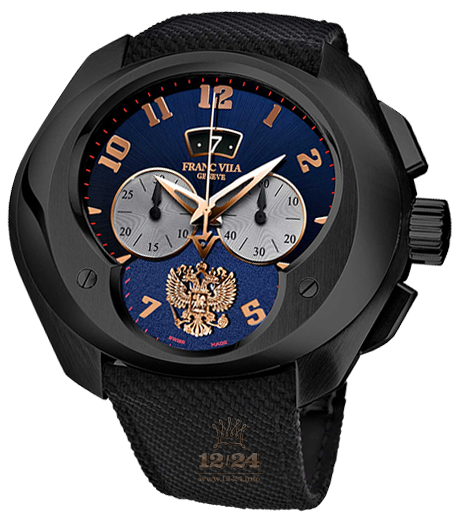 Franc Vila Neo Alta Watch 20N.BSS-04.RUSSIA 49 mm Stainless steel PVD coating Case Dark blue Dial