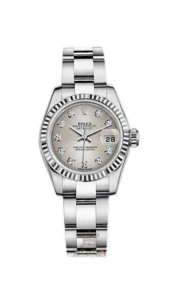 Rolex Lady-Datejust Watch 179174-0057 26 mm Steel / White gold Case Silver Dial