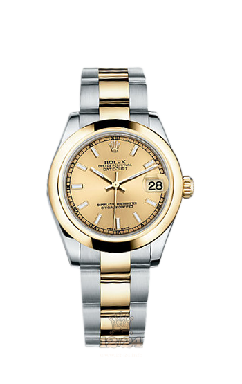 Rolex Lady-Datejust Watch 178243-0008 31 mm Steel / Yellow gold Case Golden Dial