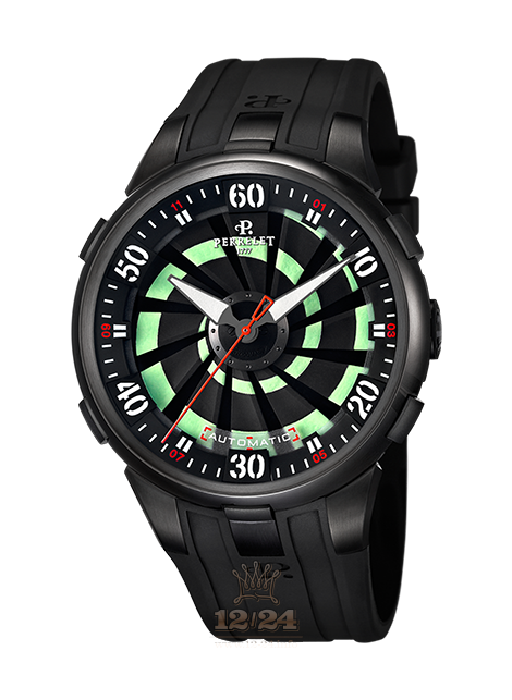 Perrelet Turbine Watch A4024/1 48 mm Stainless steel PVD coating Case Black Dial