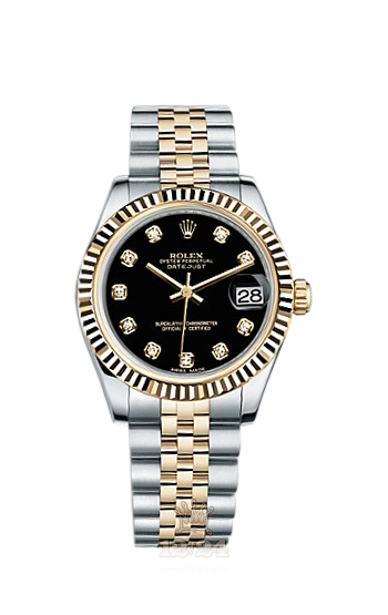 Rolex Lady-Datejust Watch 178273-0020 31 mm Steel / Yellow gold Case Black Dial