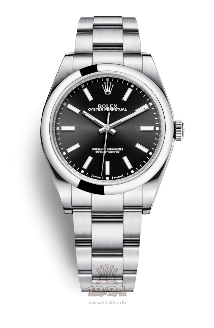 Rolex Oyster Perpetual Watch 114300-0005 39 mm Stainless steel Case Black Dial