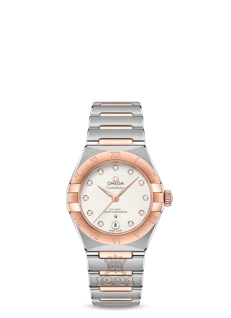 Omega Constellation Watch 131.20.29.20.52.001 29 mm Steel / Pink gold Case Silver Dial