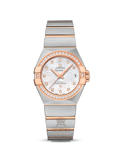 Omega Constellation Watch 123.25.27.20.55.006 27 mm Steel / Pink gold Case White Dial