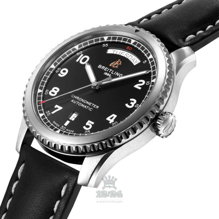 Breitling Classic AVI Watch A45330101B1X2 41 mm Stainless steel Case Black Dial
