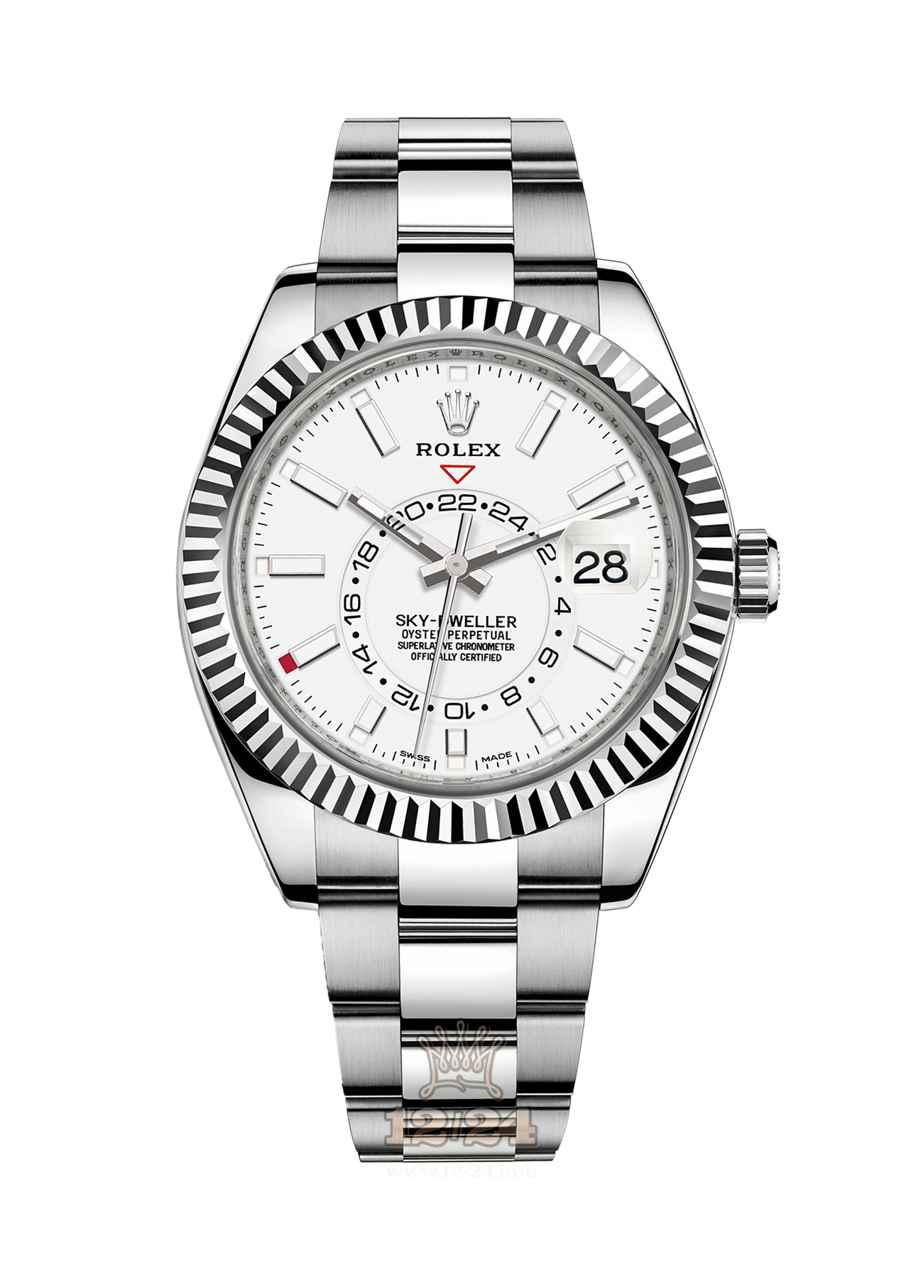 Rolex Sky-Dweller Watch 326934-0001 42 mm Steel / White gold Case White Dial
