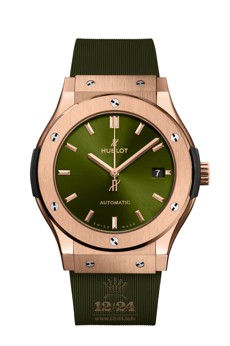 Hublot Classic Fusion Watch 511.OX.8980.RX 45 mm Pink gold Case Green Dial