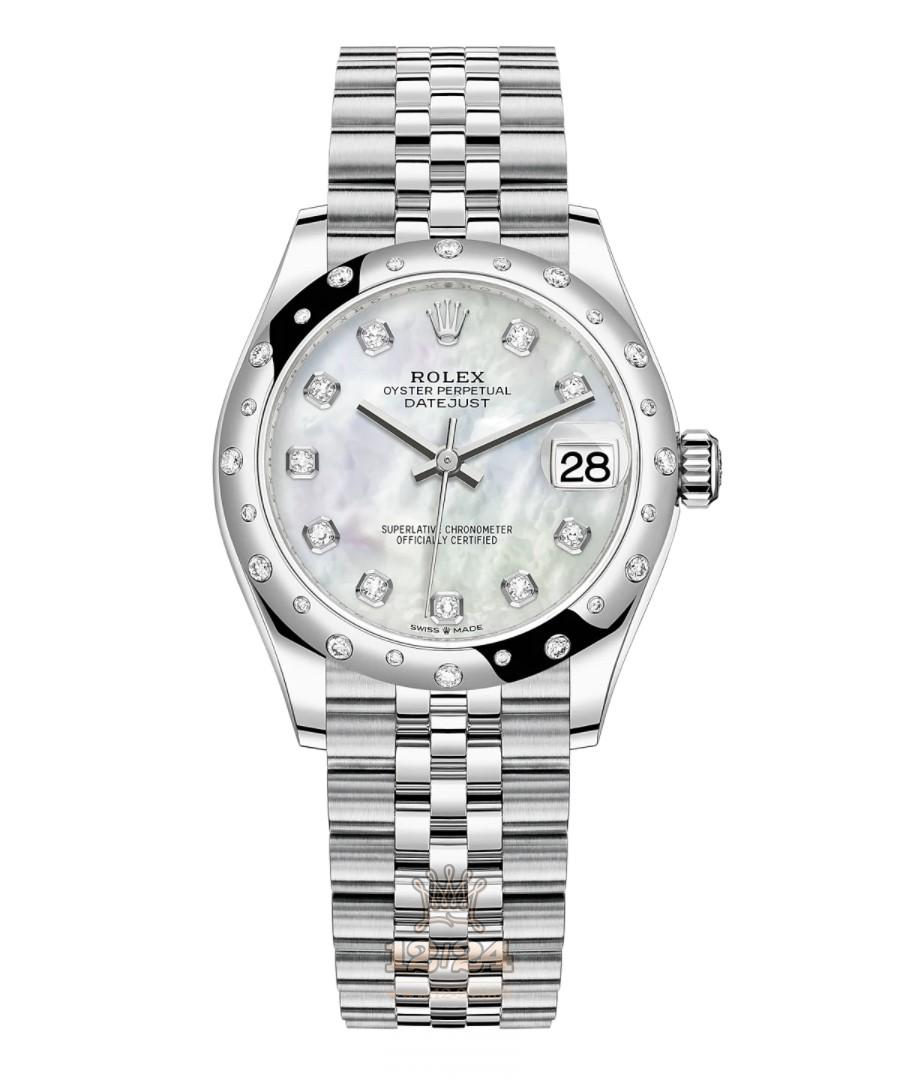 Rolex Datejust Watch 278344rbr-0006 31 mm Stainless steel White gold Case White Dial