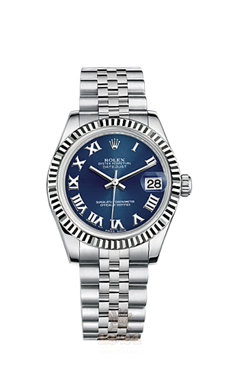 Rolex Datejust Watch 178274-0081 31 mm Steel / White gold Case Dark blue Dial