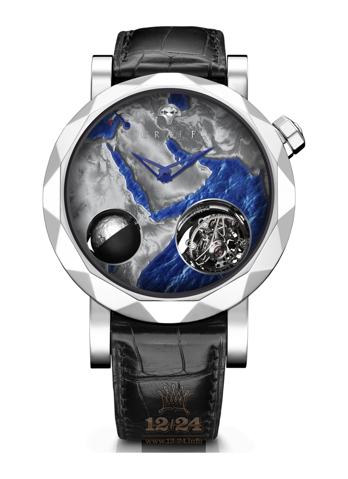 Graff MasterGraff Watch MGG48WGB_MIDDLE_EAST 48 mm White gold Case Silver Dark blue Painted Dial