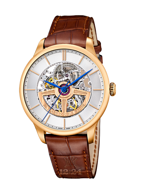 Perrelet First Class Watch A3050/1 42 mm Pink gold Case White Dial