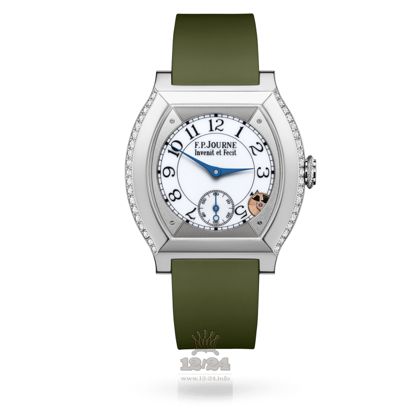 F.P.Journe Elegante Watch 40 mm titanium 2 rows diamonds 40 mm Titanium Case White Dial