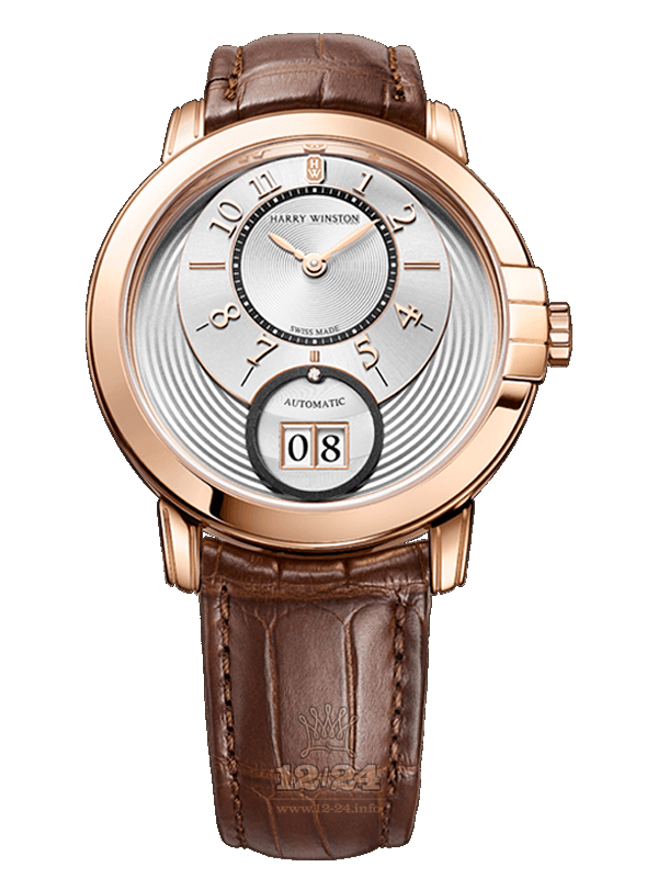 Harry Winston Midnight Collection Watch MIDABD42RR005 42 mm Pink gold Case Silver Dial