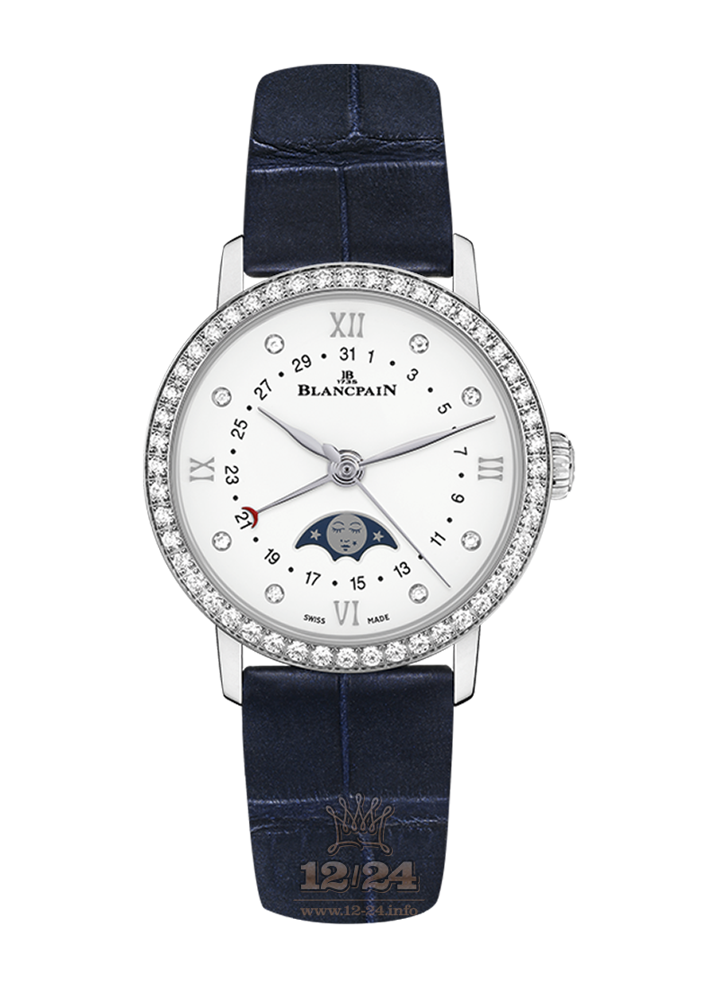 Blancpain Villeret Watch 6106-4628-55A 29 mm Stainless steel Case White Dial