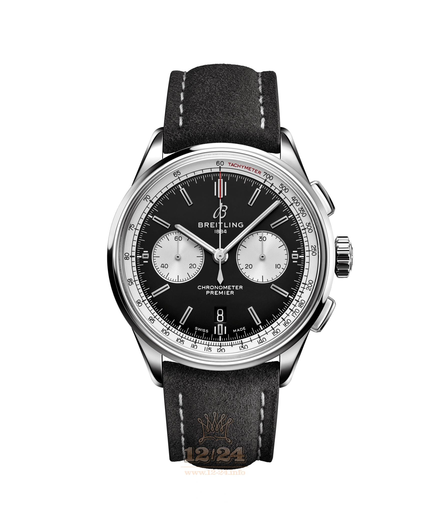 Breitling Premier Watch AB0118371B1X1 42 mm Stainless steel Case Black Dial