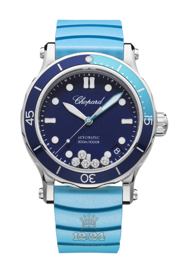 Chopard Happy Diamonds Watch 278587-3001 40 mm Stainless steel Case Dark blue Dial