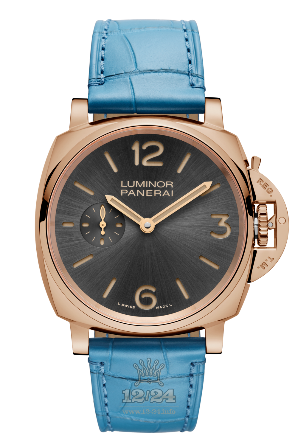 Panerai Luminor Due Watch PAM00677 42 mm Pink gold Case Gray Dial