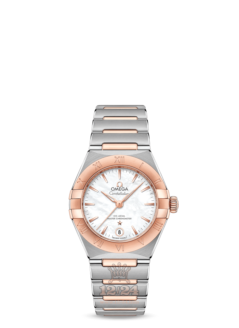 Omega Constellation Watch 131.20.29.20.05.001 29 mm Steel / Pink gold Case White Dial